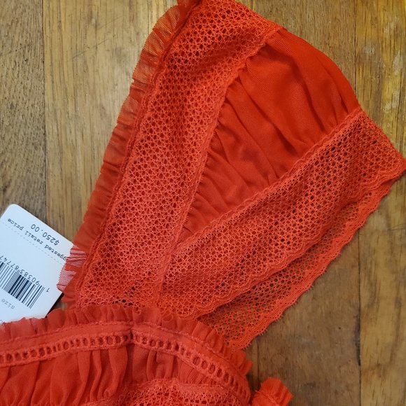 Free People Alicia Lace Mini Dress, red Sz 12 NWT! - Picture 7 of 10